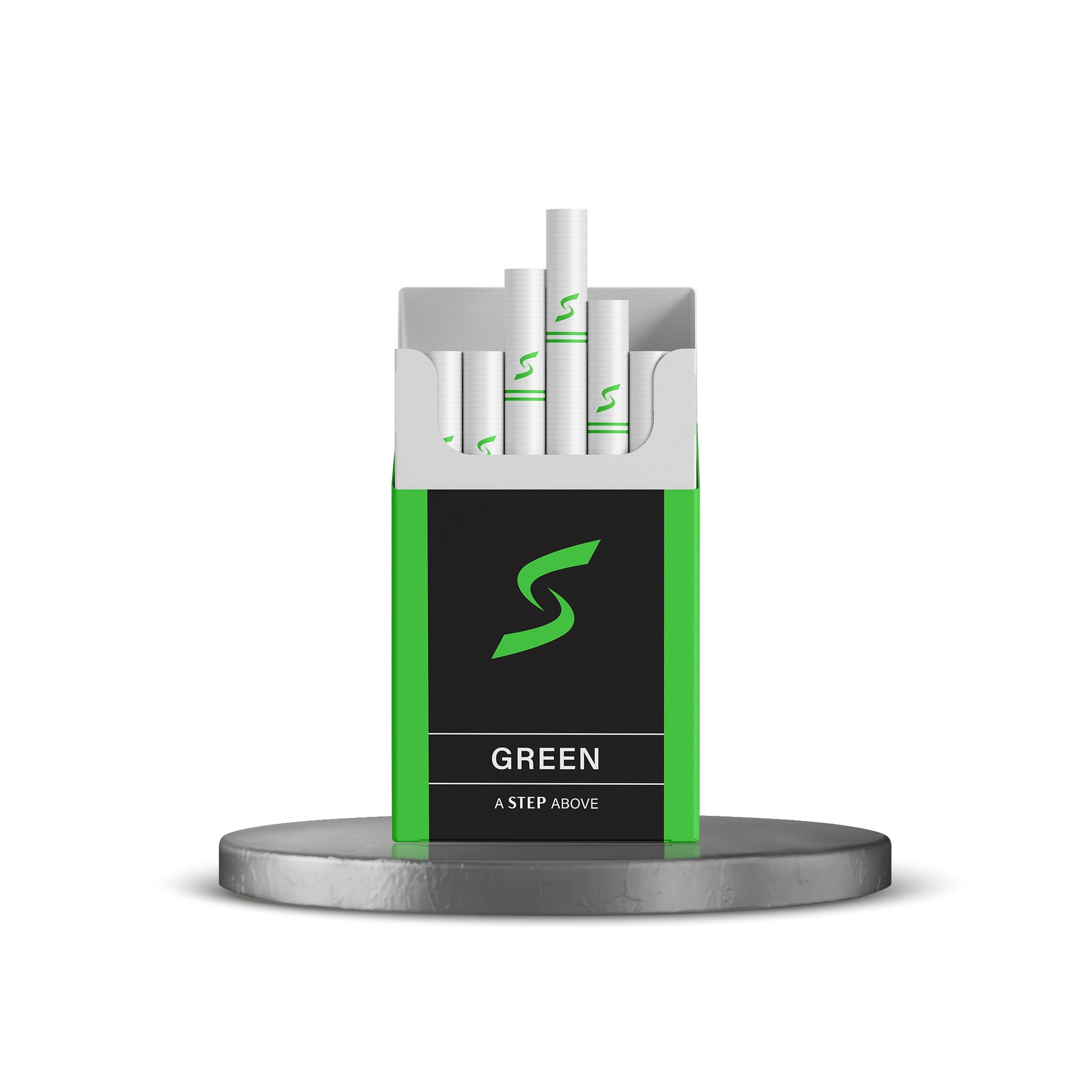 Cool Menthol Green Step Cigarette Pack of 20 sticks  Edit alt text